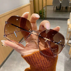 Polygonal Metal Sunglasses – Retro Luxury UV400 Eyewear - Onlytenbucks.com