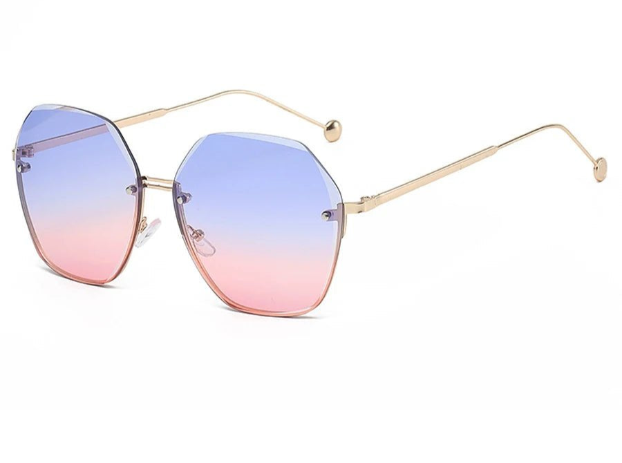 Polygonal Metal Sunglasses – Retro Luxury UV400 Eyewear - Onlytenbucks.com