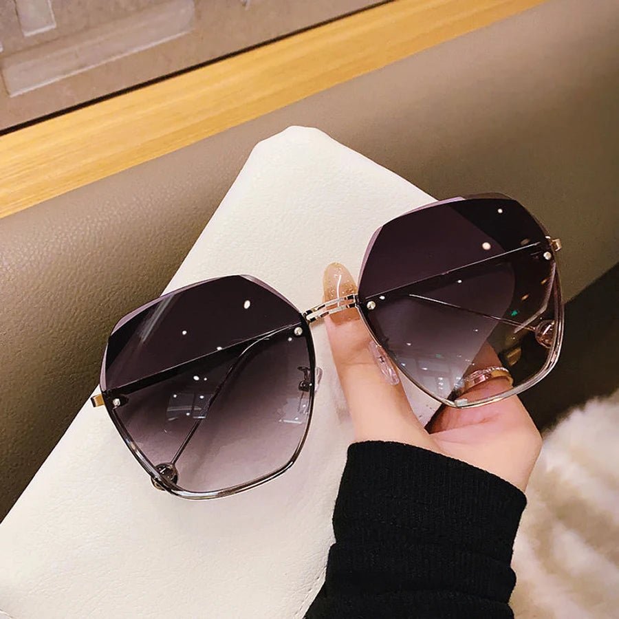 Polygonal Metal Sunglasses – Retro Luxury UV400 Eyewear - Onlytenbucks.com