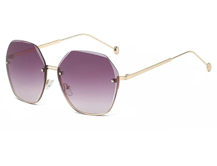 Polygonal Metal Sunglasses – Retro Luxury UV400 Eyewear - Onlytenbucks.com