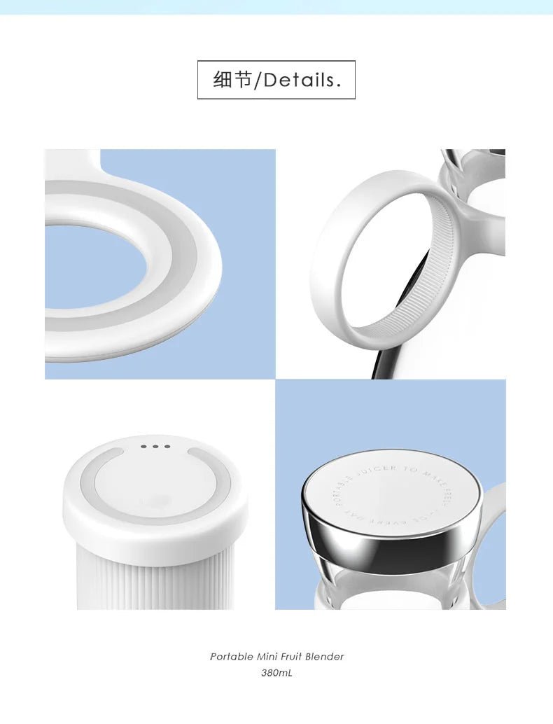 Portable Electric Juicer Blender – 350ml USB Rechargeable Mini Mixer - Onlytenbucks.com