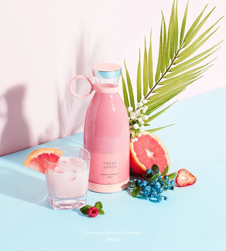 Portable Electric Juicer Blender – 350ml USB Rechargeable Mini Mixer - Onlytenbucks.com