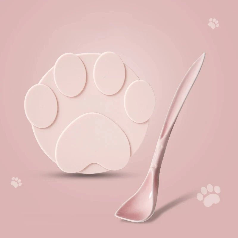 Portable Silicone Pet Food Lid and Spoon Set – 2 - in - 1 Can Cover and Sealer - Onlytenbucks.com