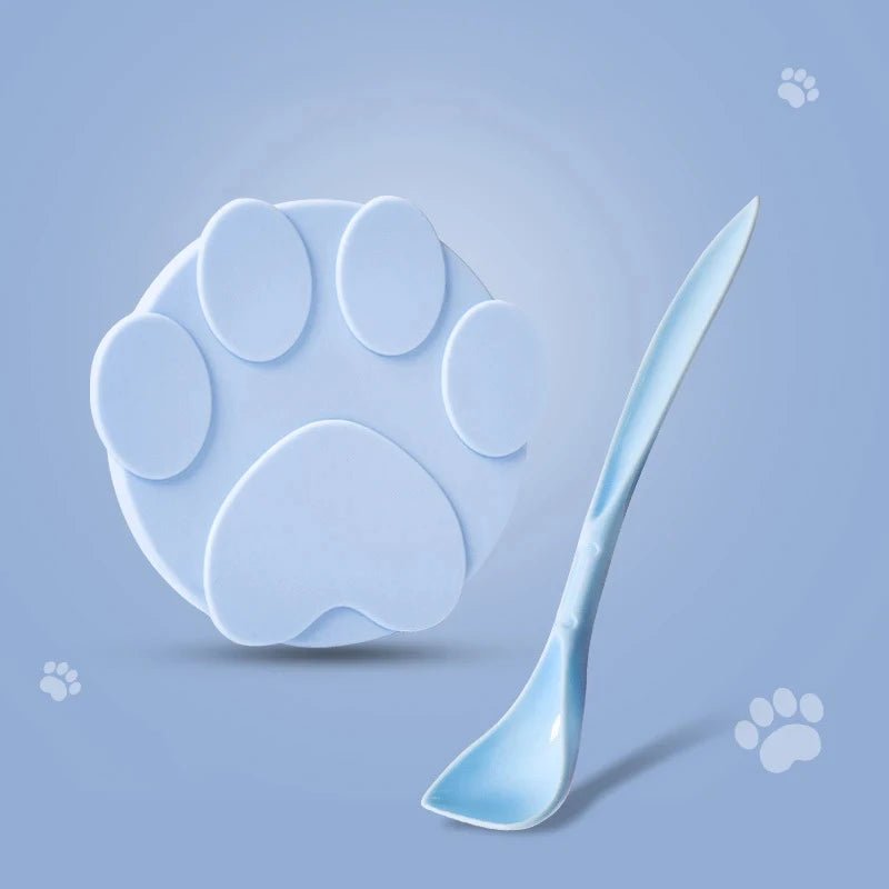 Portable Silicone Pet Food Lid and Spoon Set – 2 - in - 1 Can Cover and Sealer - Onlytenbucks.com