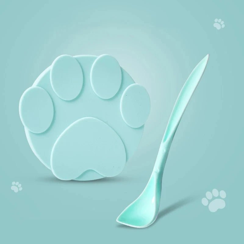 Portable Silicone Pet Food Lid and Spoon Set – 2 - in - 1 Can Cover and Sealer - Onlytenbucks.com