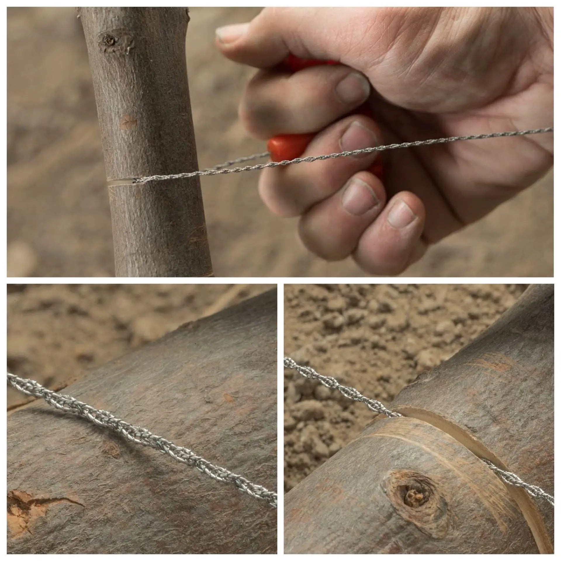 Portable Stainless Steel Wire Saw with Finger Handle Outdoor Camping Hiking Pocket Manual Cutting - Onlytenbucks.com