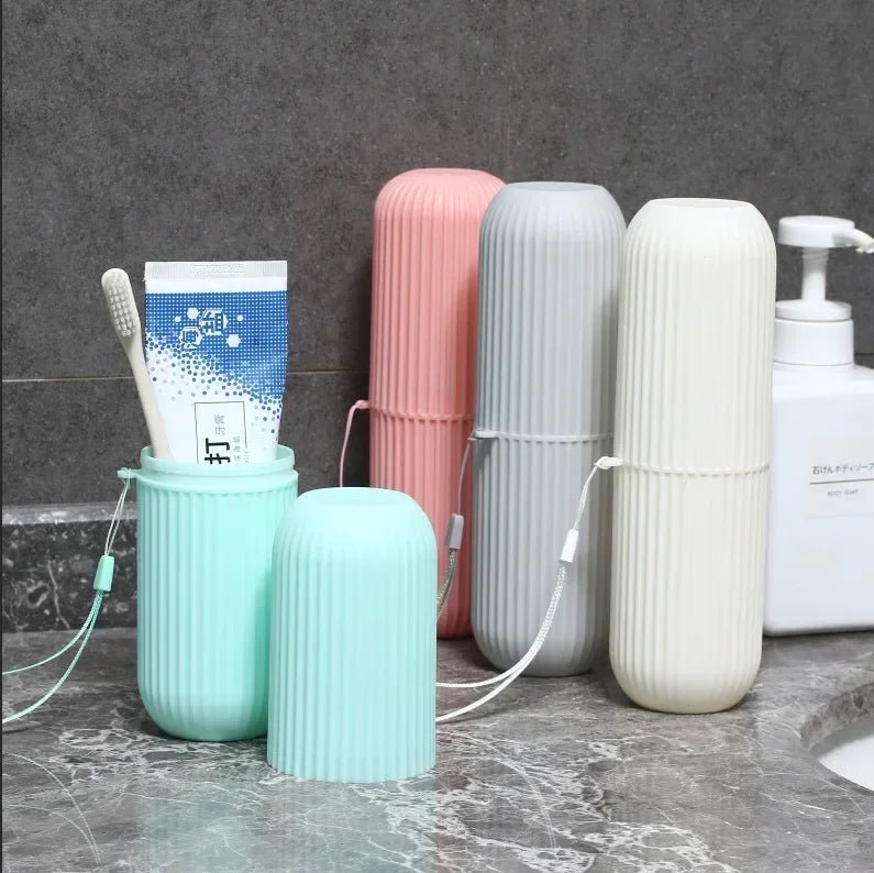 Portable Toothbrush Cup – Travel Toothpaste Holder and Toiletry Storage Case Organizer - Onlytenbucks.com