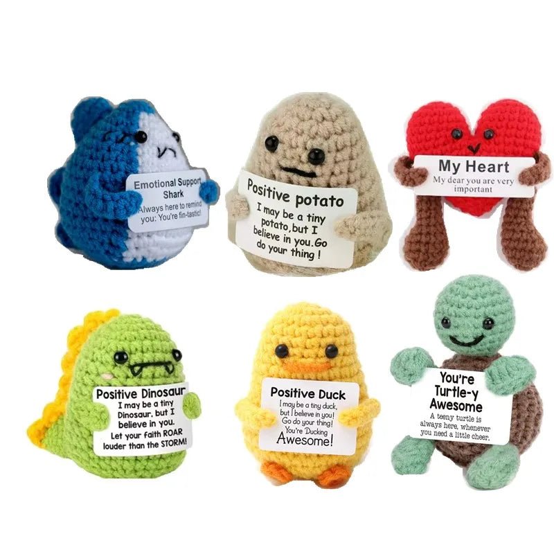 Positive Energy Potato Hug Doll – Mini Handmade Plush with Card - Onlytenbucks.com
