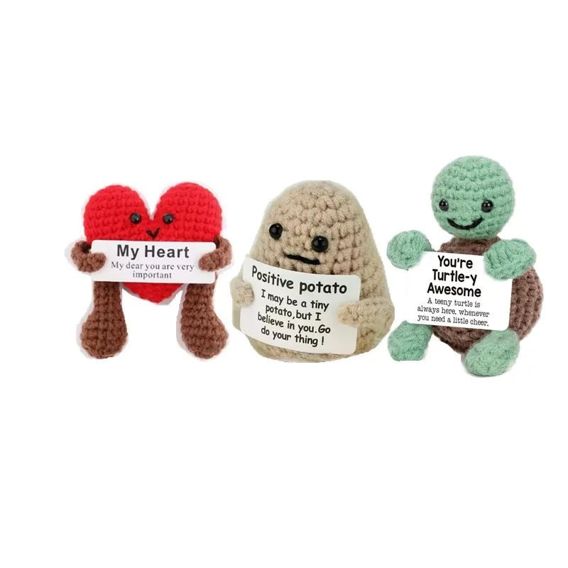 Positive Energy Potato Hug Doll – Mini Handmade Plush with Card - Onlytenbucks.com