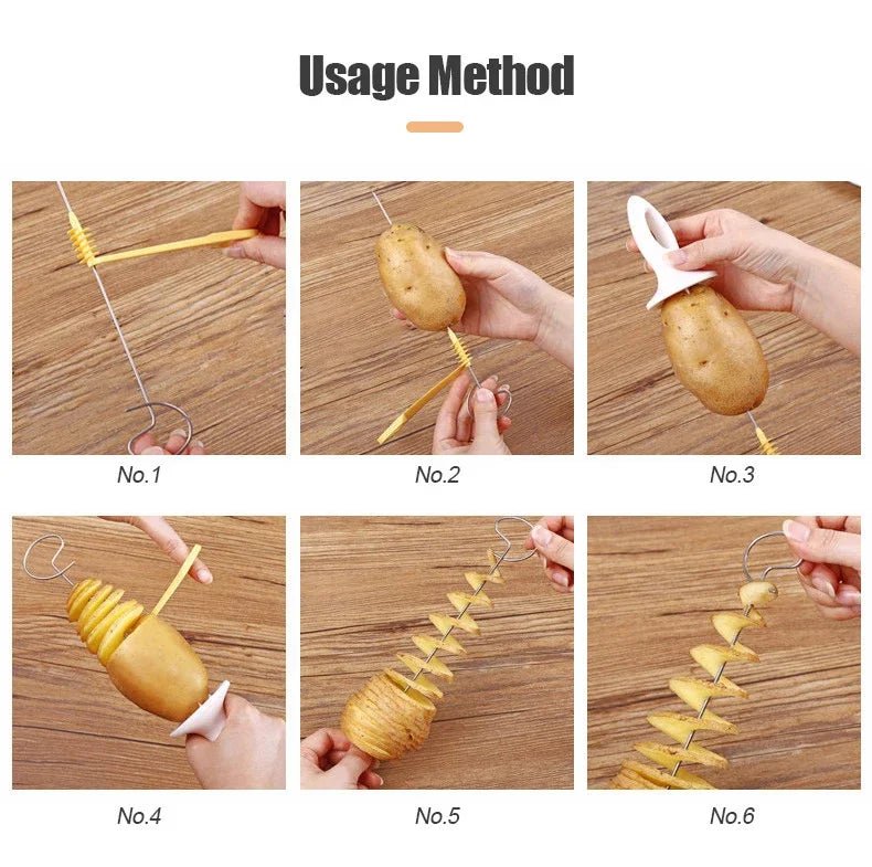 Easy - to - use Spiral Potato Cutter - Onlytenbucks.com