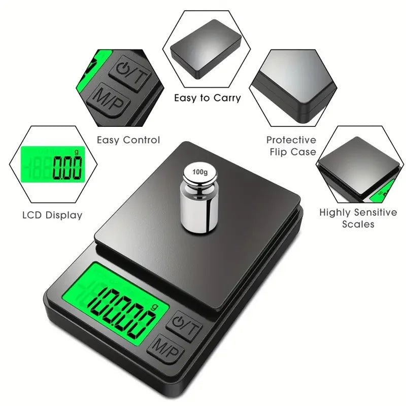 Mini Digital Pocket Scale – 500g/0.01g (17.6oz) or 1000g/0.1g (35.3oz) - Onlytenbucks.com