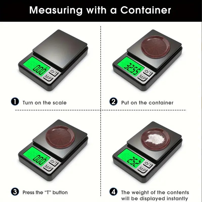 Mini Digital Pocket Scale – 500g/0.01g (17.6oz) or 1000g/0.1g (35.3oz) - Onlytenbucks.com