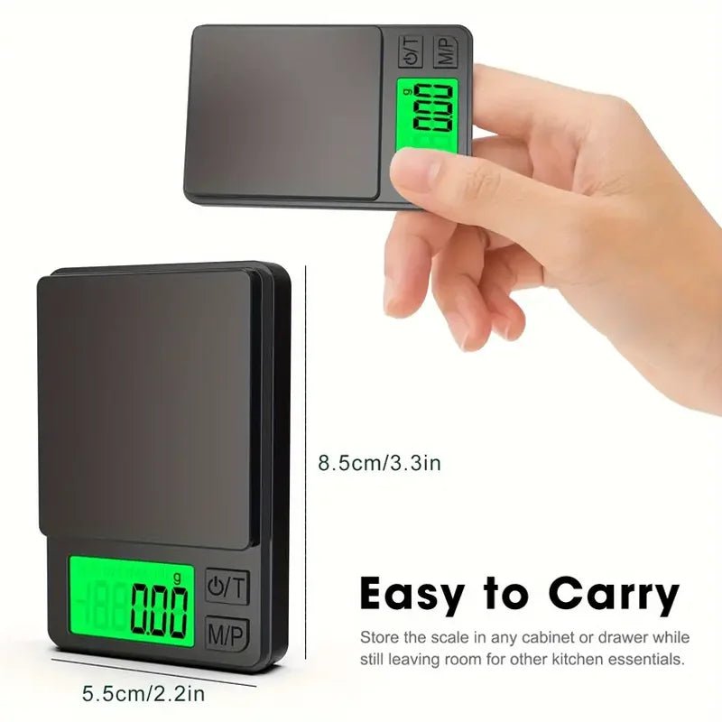 Mini Digital Pocket Scale – 500g/0.01g (17.6oz) or 1000g/0.1g (35.3oz) - Onlytenbucks.com