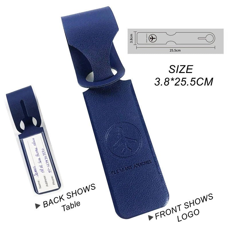 PU Leather Luggage Tag – Creative ID Address Holder - Onlytenbucks.com