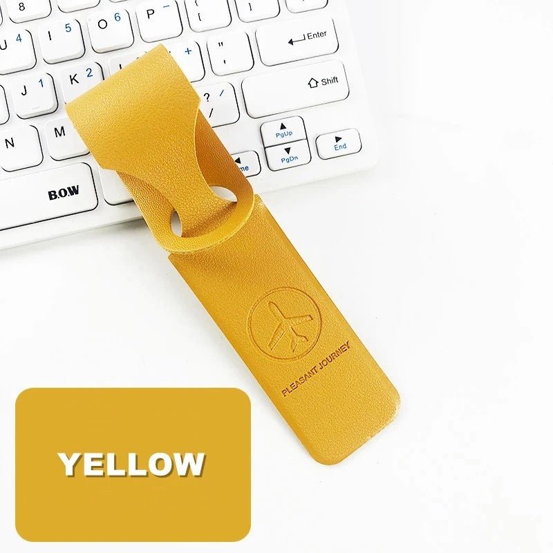 PU Leather Luggage Tag – Creative ID Address Holder - Onlytenbucks.com