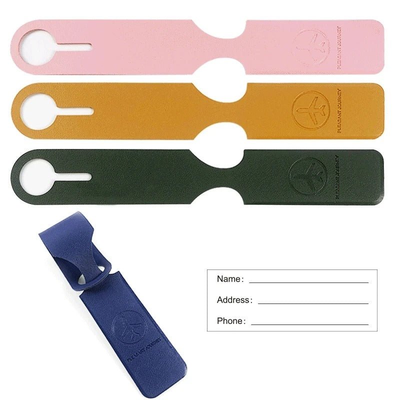 PU Leather Luggage Tag – Creative ID Address Holder - Onlytenbucks.com
