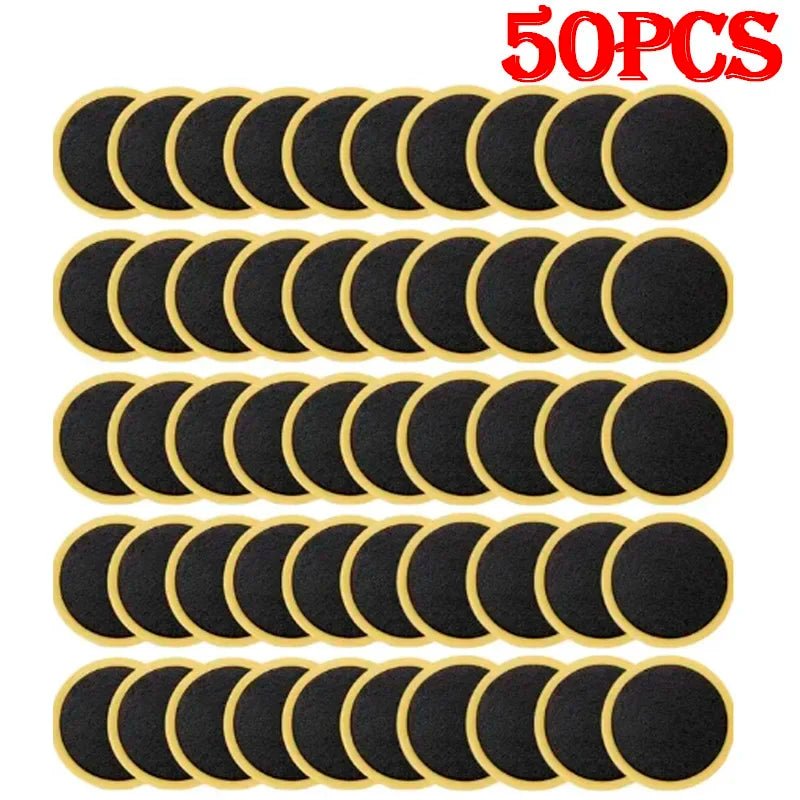 Quick - Apply Bicycle Tire Patches – Glue - Free, Fast - Drying Repair Kit (50 PCS) - Onlytenbucks.com
