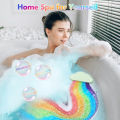 Rainbow Bath Bombs – Handmade Organic Fizzy Bubble Bath - Onlytenbucks.com