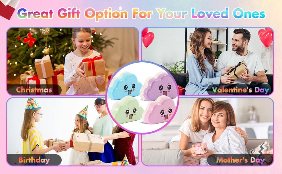 Rainbow Bath Bombs – Handmade Organic Fizzy Bubble Bath - Onlytenbucks.com