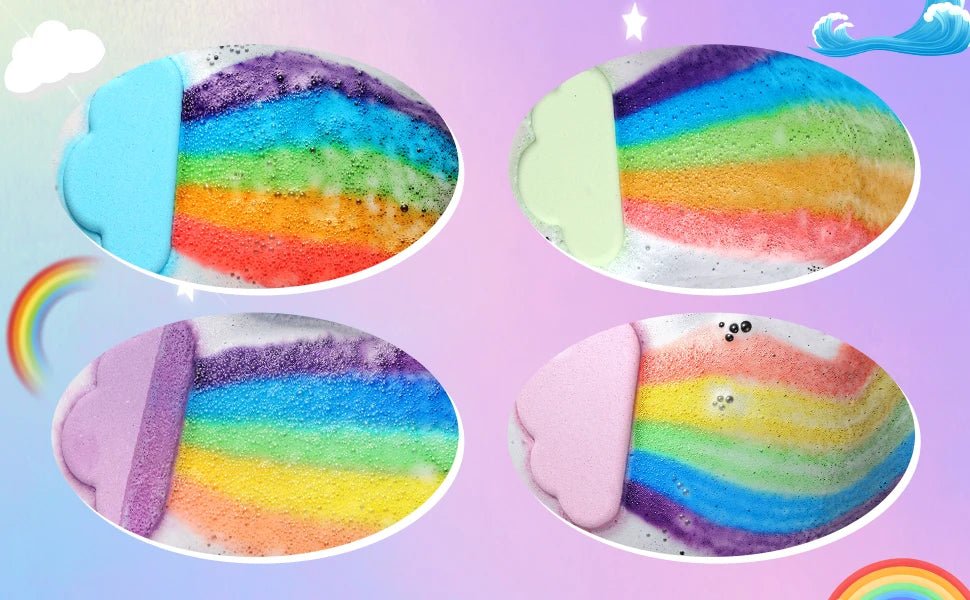 Rainbow Bath Bombs – Handmade Organic Fizzy Bubble Bath - Onlytenbucks.com