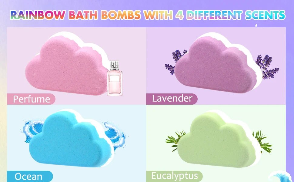 Rainbow Bath Bombs – Handmade Organic Fizzy Bubble Bath - Onlytenbucks.com