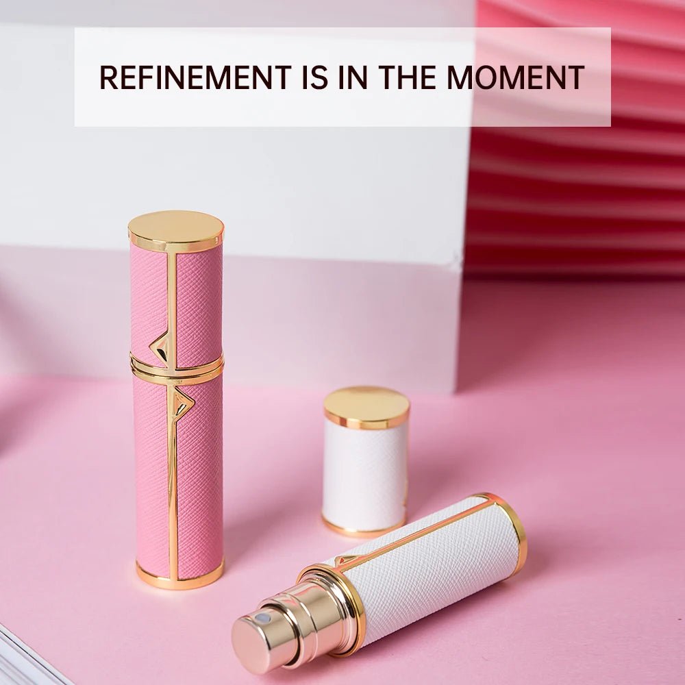 Refillable Perfume Bottle – 5ml Travel Spray Atomizer with PU Leather Case - Onlytenbucks.com