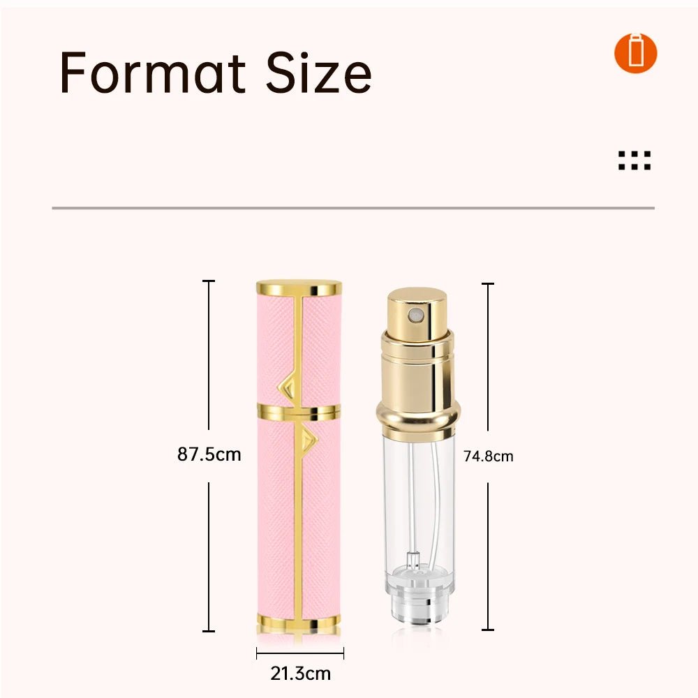Refillable Perfume Bottle – 5ml Travel Spray Atomizer with PU Leather Case - Onlytenbucks.com