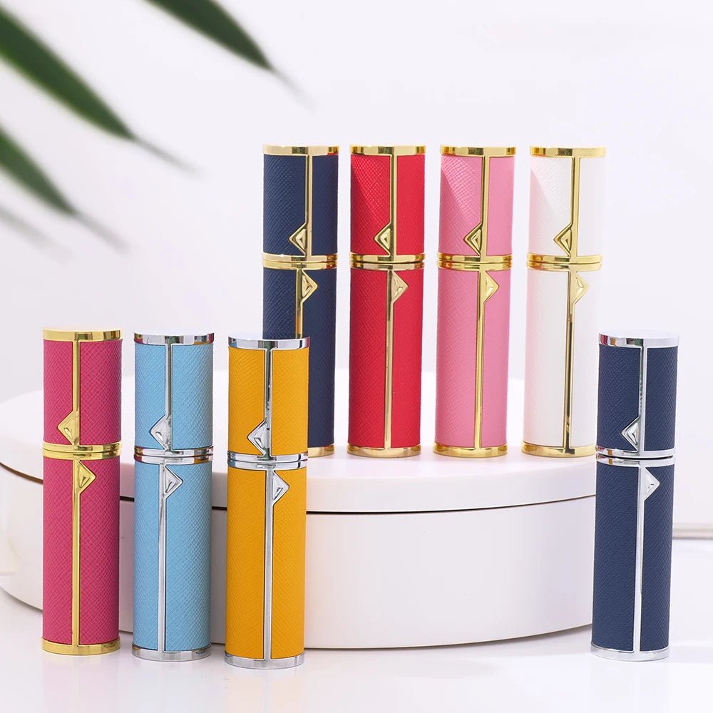 Refillable Perfume Bottle – 5ml Travel Spray Atomizer with PU Leather Case - Onlytenbucks.com
