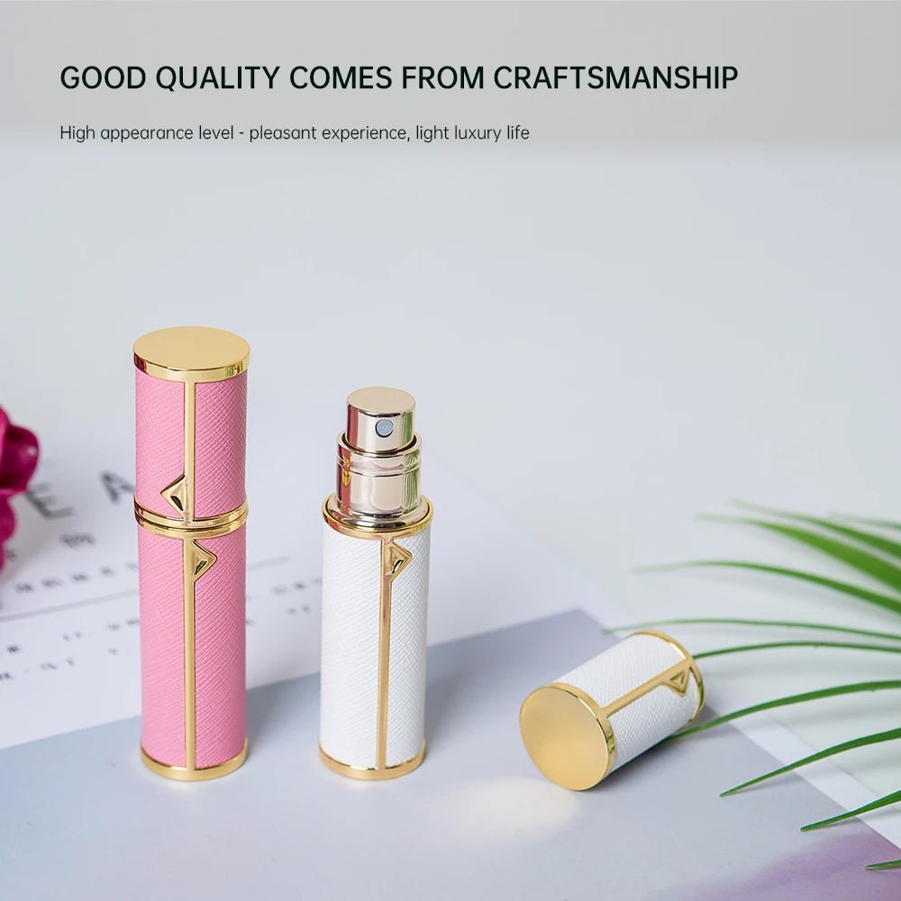 Refillable Perfume Bottle – 5ml Travel Spray Atomizer with PU Leather Case - Onlytenbucks.com
