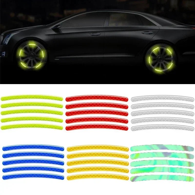 Reflective Car Wheel Hub Stripe Stickers - Onlytenbucks.com