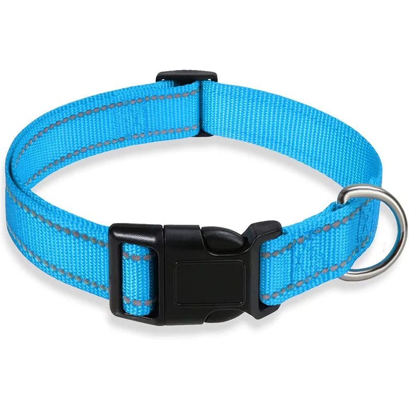 Reflective Nylon Dog Collar – Adjustable Safety Strap - Onlytenbucks.com