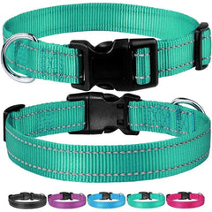 Reflective Nylon Dog Collar – Adjustable Safety Strap - Onlytenbucks.com