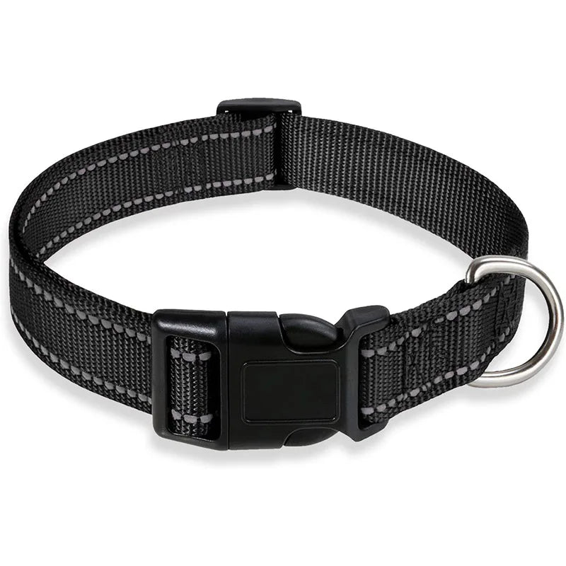 Reflective Nylon Dog Collar – Adjustable Safety Strap - Onlytenbucks.com