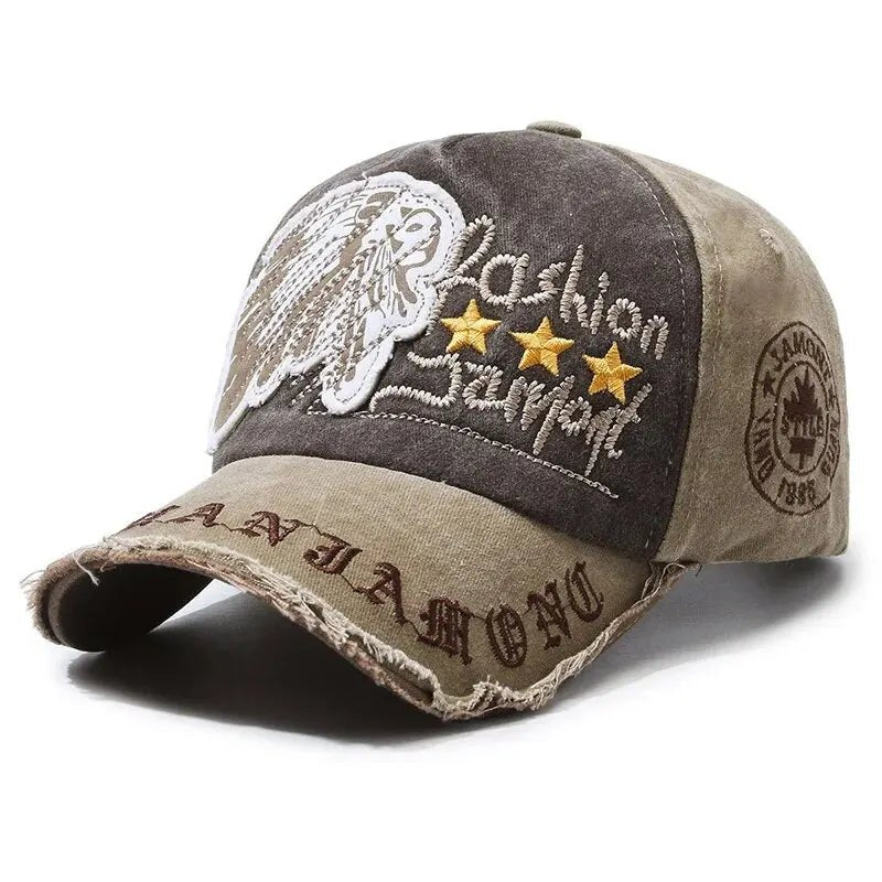 Retro Distressed Letter Embroidery Baseball Cap - Onlytenbucks.com