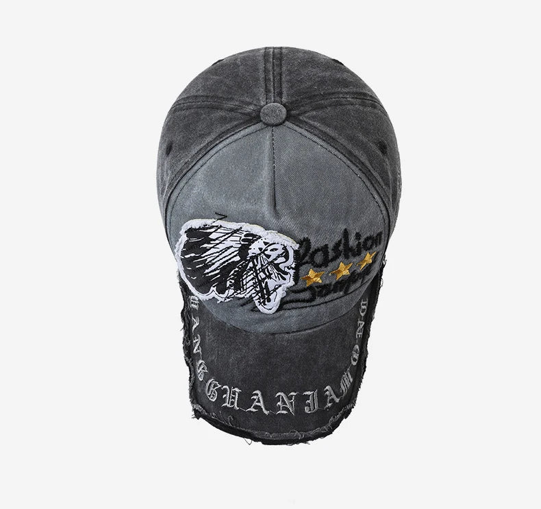 Retro Distressed Letter Embroidery Baseball Cap - Onlytenbucks.com
