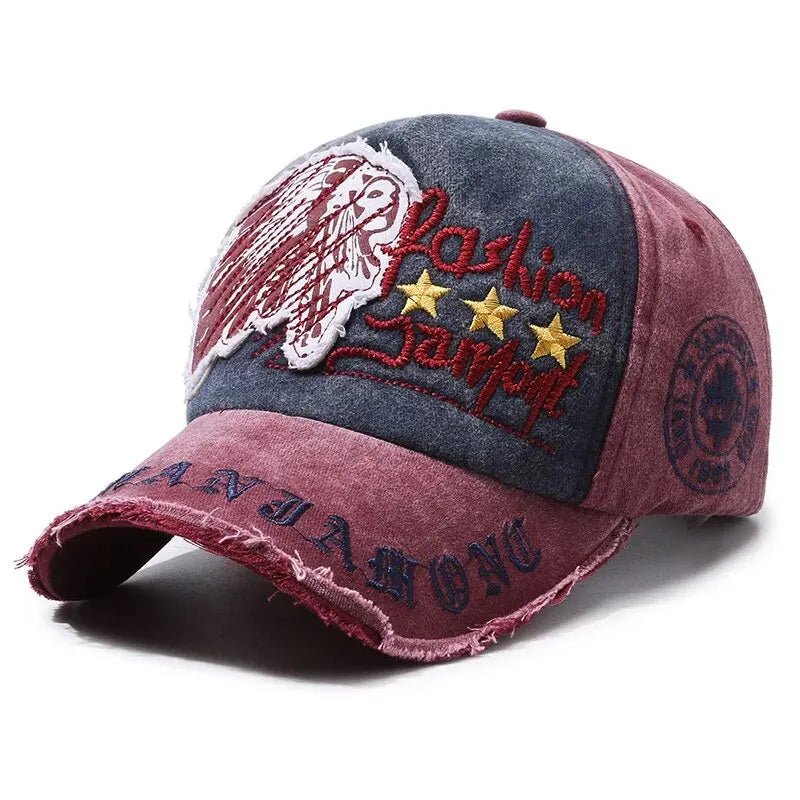 Retro Distressed Letter Embroidery Baseball Cap - Onlytenbucks.com
