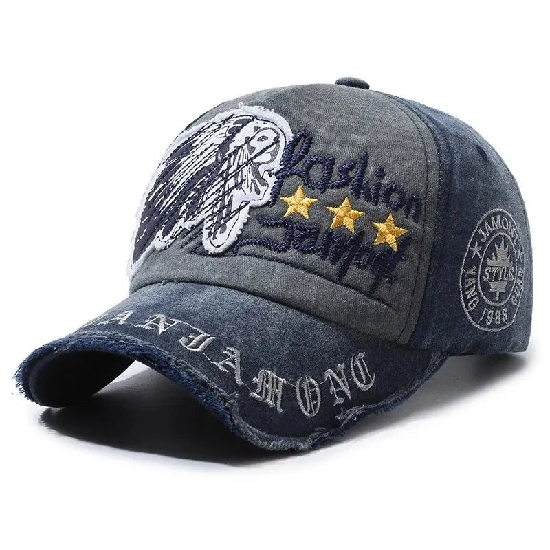 Retro Distressed Letter Embroidery Baseball Cap - Onlytenbucks.com