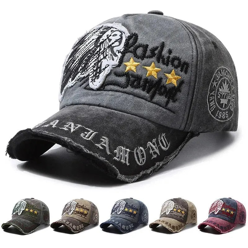 Retro Distressed Letter Embroidery Baseball Cap - Onlytenbucks.com