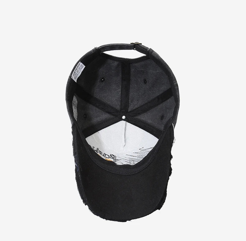 Retro Distressed Letter Embroidery Baseball Cap - Onlytenbucks.com