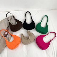 Retro Leisure Half Moon Shoulder Handbag - Onlytenbucks.com