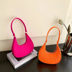 Retro Leisure Half Moon Shoulder Handbag - Onlytenbucks.com