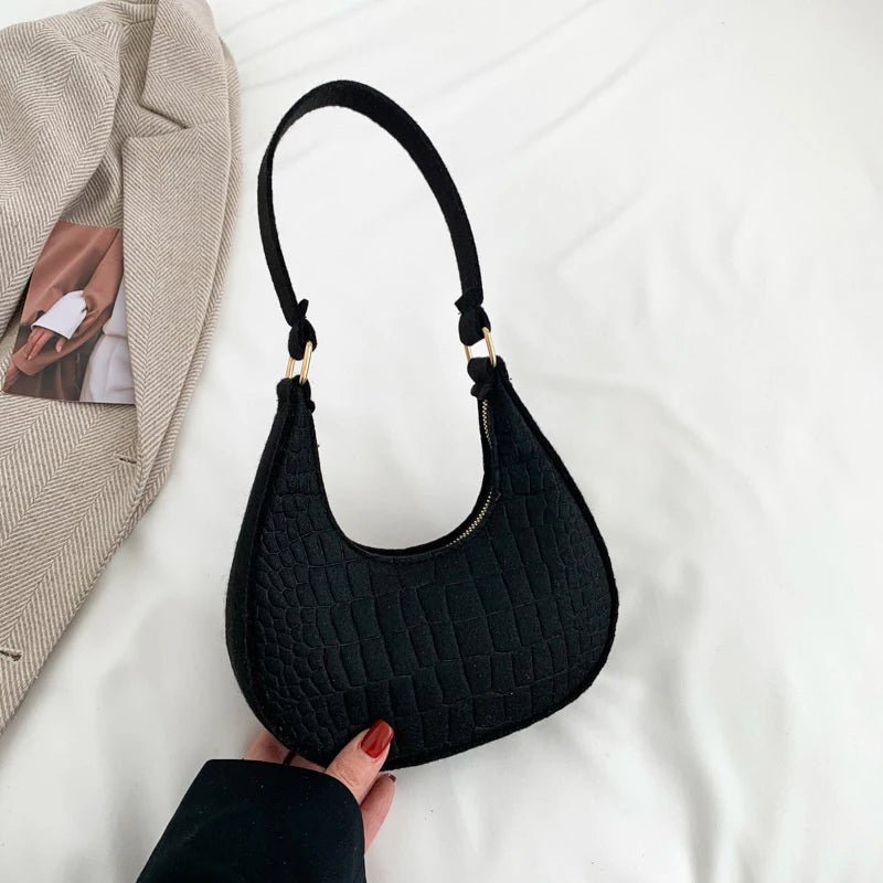 Retro Leisure Half Moon Shoulder Handbag - Onlytenbucks.com