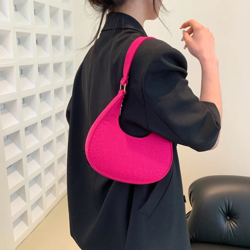 Retro Leisure Half Moon Shoulder Handbag - Onlytenbucks.com