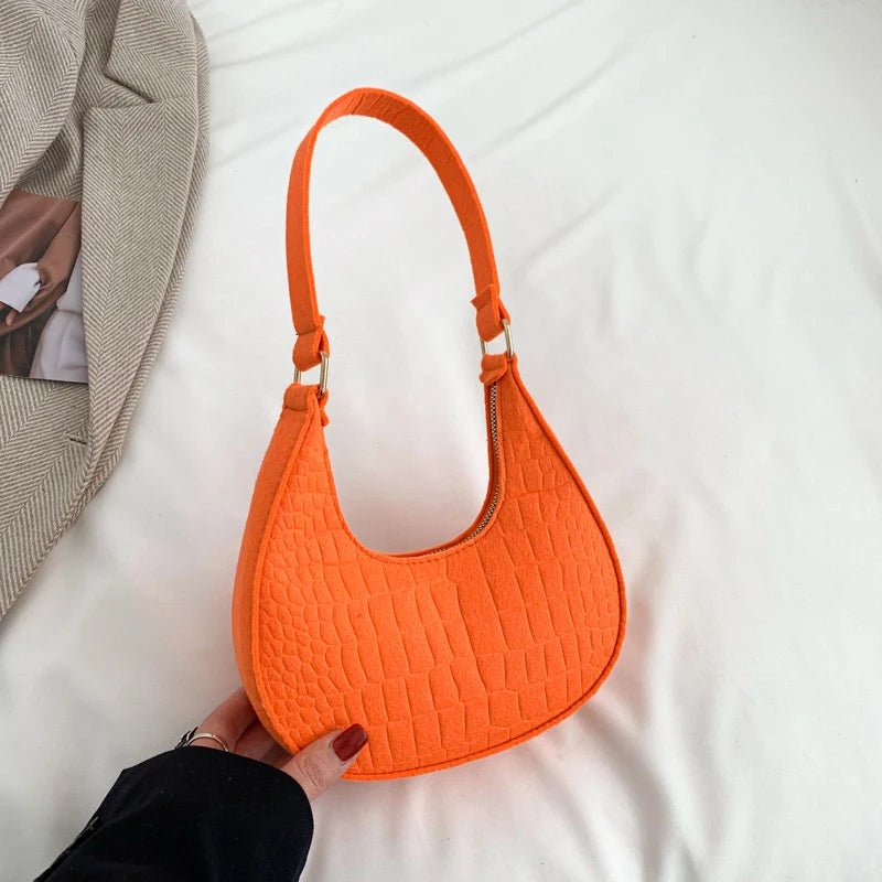 Retro Leisure Half Moon Shoulder Handbag - Onlytenbucks.com
