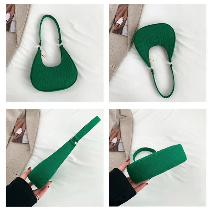Retro Leisure Half Moon Shoulder Handbag - Onlytenbucks.com