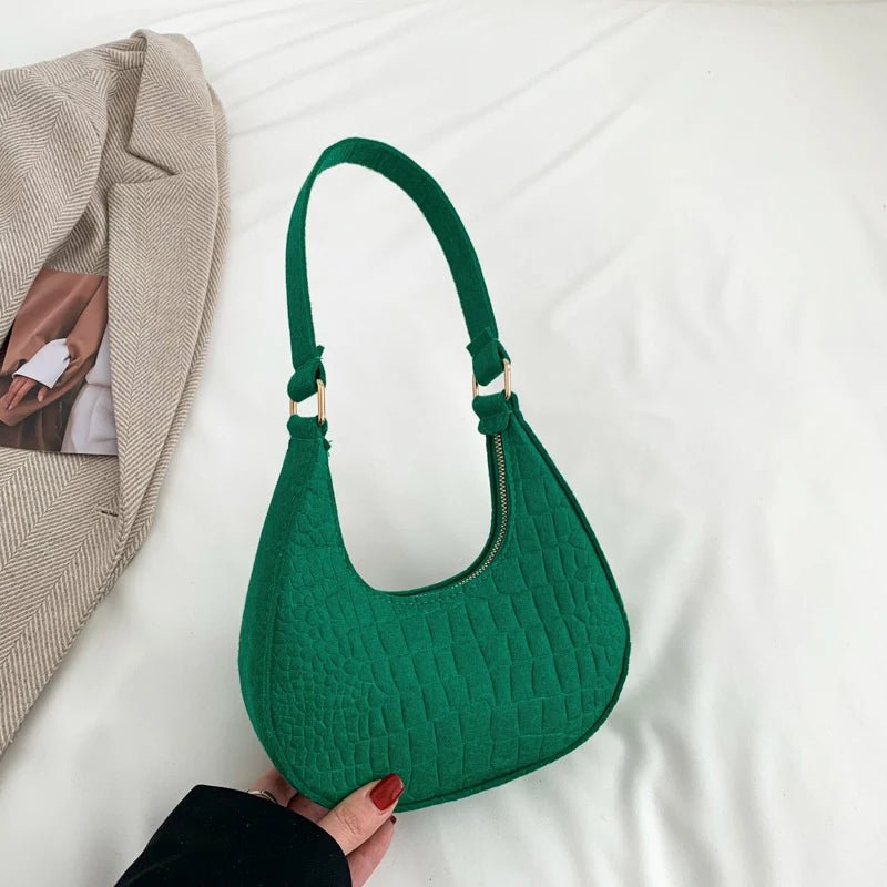 Retro Leisure Half Moon Shoulder Handbag - Onlytenbucks.com