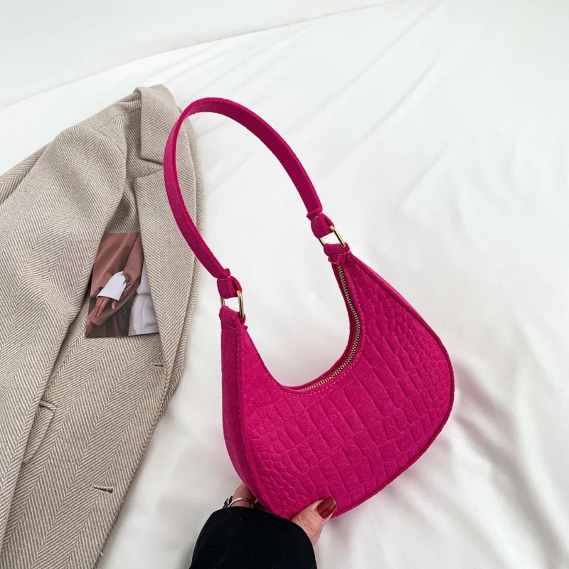 Retro Leisure Half Moon Shoulder Handbag - Onlytenbucks.com