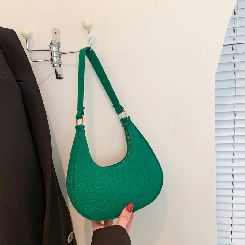 Retro Leisure Half Moon Shoulder Handbag - Onlytenbucks.com