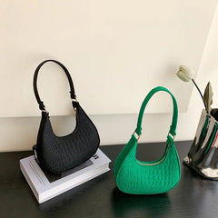 Retro Leisure Half Moon Shoulder Handbag - Onlytenbucks.com