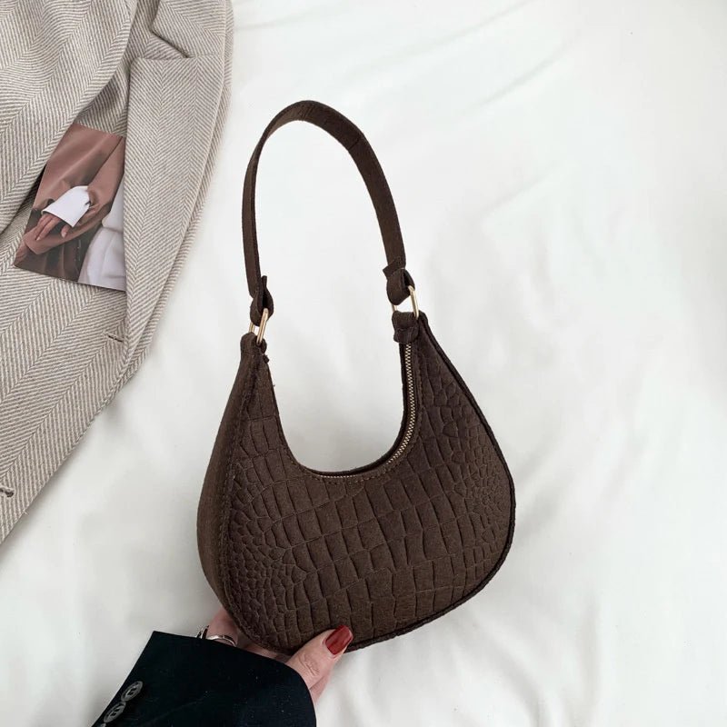 Retro Leisure Half Moon Shoulder Handbag - Onlytenbucks.com